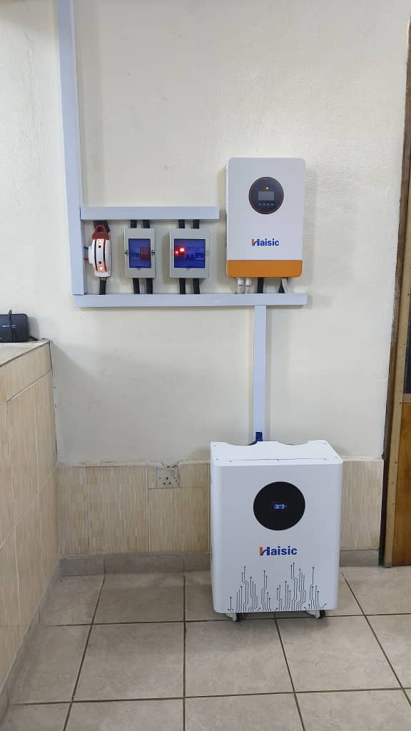 Completed inverter and battery installation