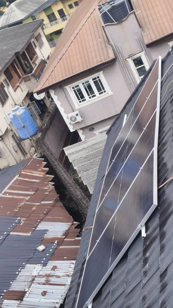 Solar panels installed on a rooftop